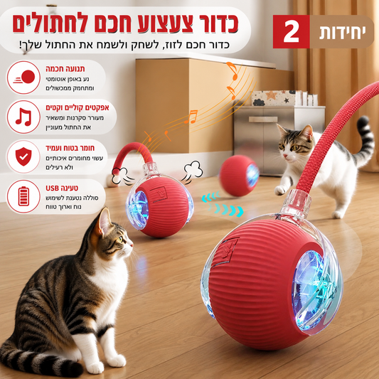 SmartTail – כדור אינטראקטיבי חכם לחתולים וכלבים
